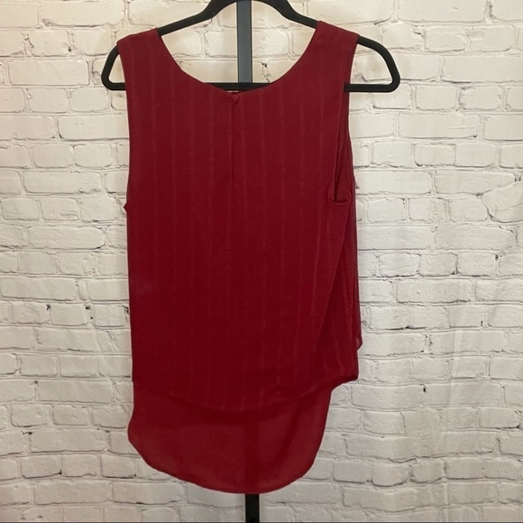 Sanctuary Burgundy Layered Sleeveless Blouse - Picture 2 of 4